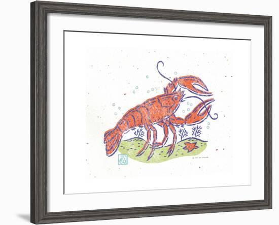 Rustic Lobster-Sudi Mccollum-Framed Art Print