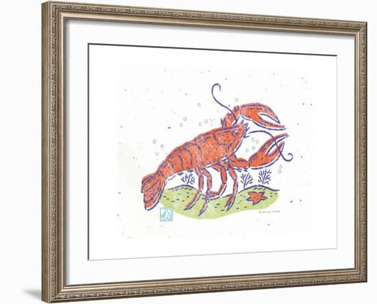 Rustic Lobster-Sudi Mccollum-Framed Art Print