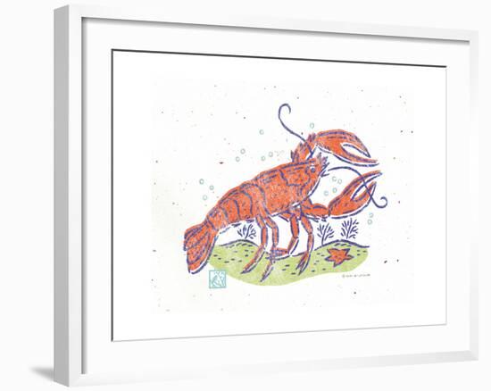 Rustic Lobster-Sudi Mccollum-Framed Art Print