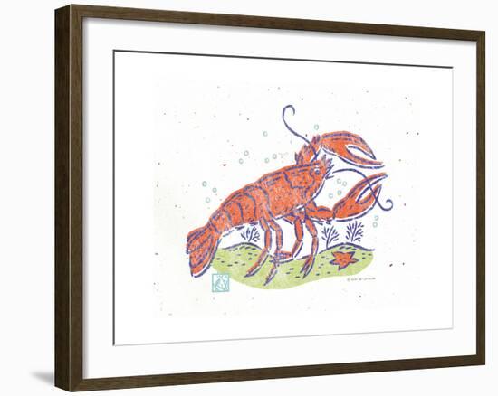 Rustic Lobster-Sudi Mccollum-Framed Art Print