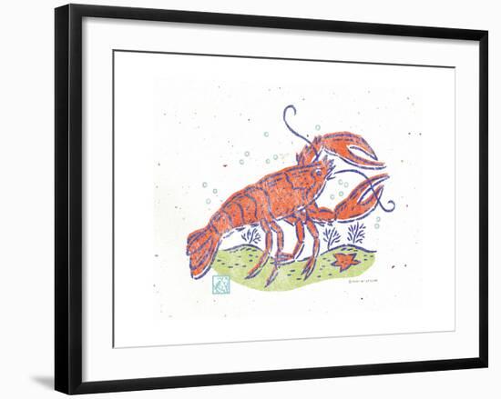 Rustic Lobster-Sudi Mccollum-Framed Art Print