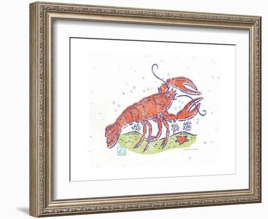 Rustic Lobster-Sudi Mccollum-Framed Art Print