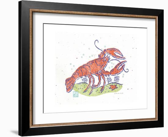 Rustic Lobster-Sudi Mccollum-Framed Art Print