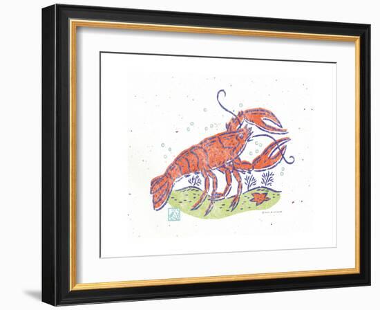 Rustic Lobster-Sudi Mccollum-Framed Art Print