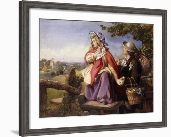 Rustic Lovers Crossing a Style, C.1860-null-Framed Giclee Print