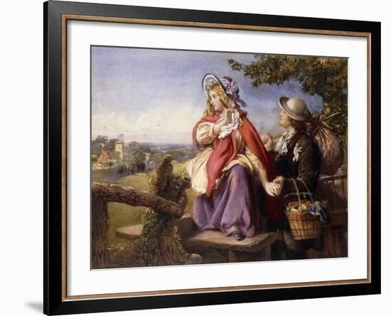 Rustic Lovers Crossing a Style, C.1860-null-Framed Giclee Print