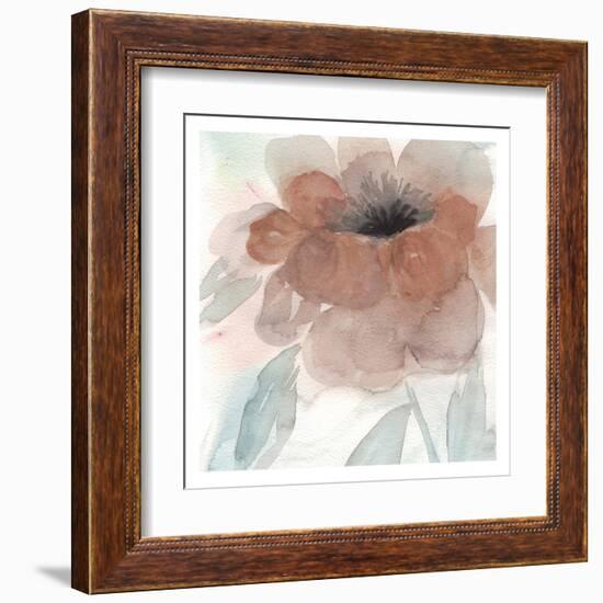 Rustic Peony I-Beverly Dyer-Framed Art Print