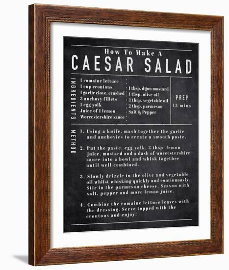 Rustic Recipe - Caesar Salad-Tom Frazier-Framed Giclee Print