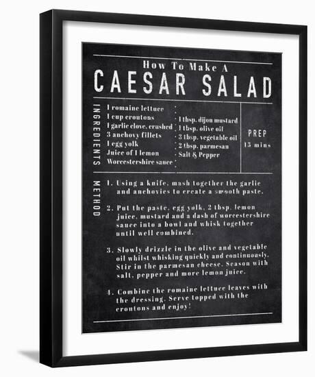 Rustic Recipe - Caesar Salad-Tom Frazier-Framed Giclee Print