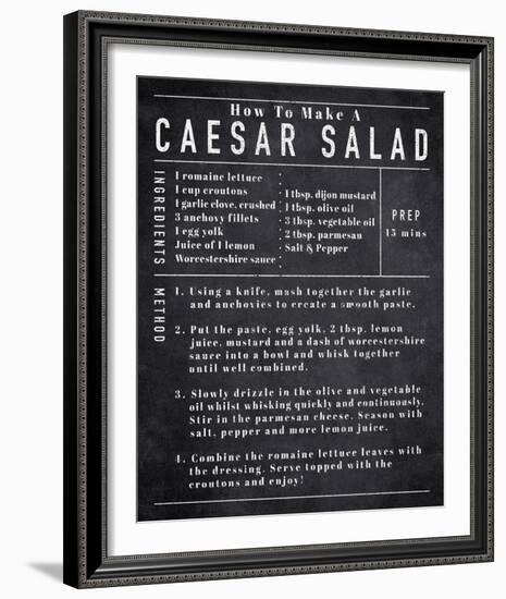 Rustic Recipe - Caesar Salad-Tom Frazier-Framed Giclee Print