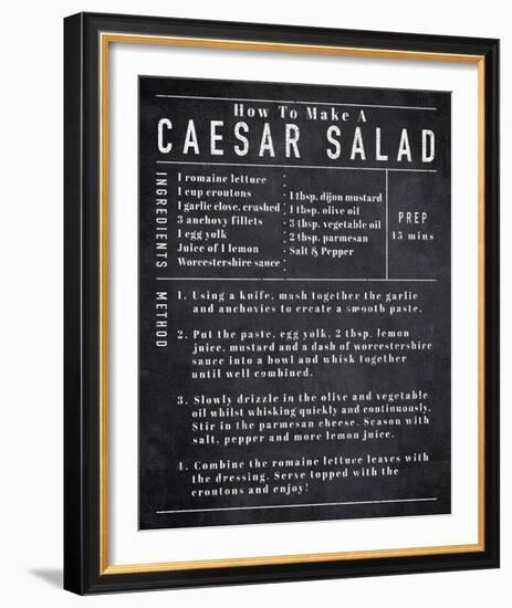 Rustic Recipe - Caesar Salad-Tom Frazier-Framed Giclee Print