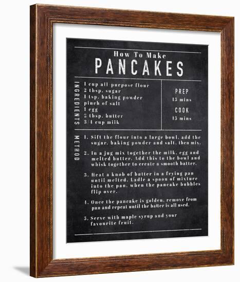 Rustic Recipe - Pancakes-Tom Frazier-Framed Giclee Print