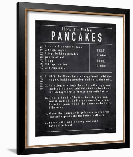 Rustic Recipe - Pancakes-Tom Frazier-Framed Giclee Print