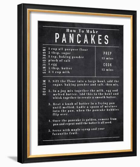 Rustic Recipe - Pancakes-Tom Frazier-Framed Giclee Print