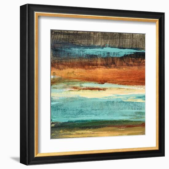 Rustic Sea Square II-Lanie Loreth-Framed Art Print