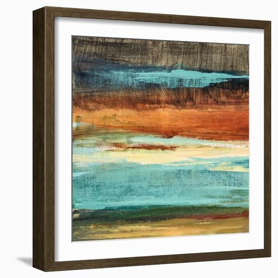 Rustic Sea Square II-Lanie Loreth-Framed Art Print