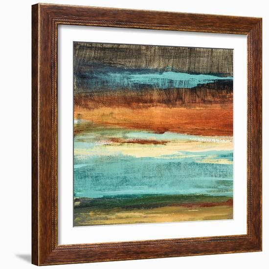 Rustic Sea Square II-Lanie Loreth-Framed Art Print