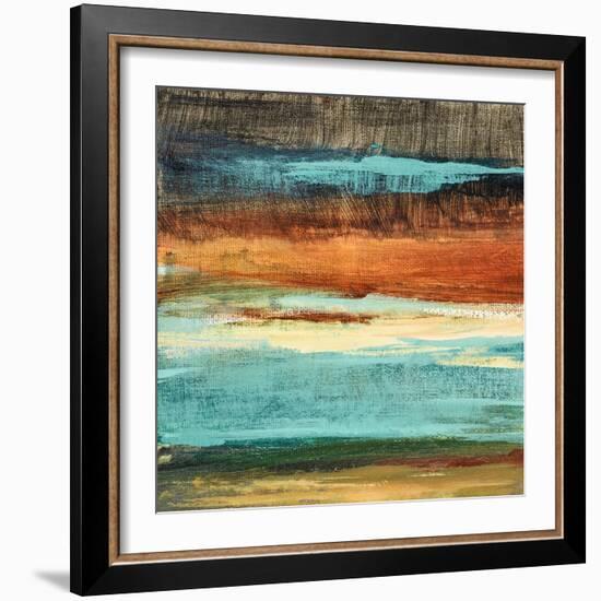 Rustic Sea Square II-Lanie Loreth-Framed Art Print