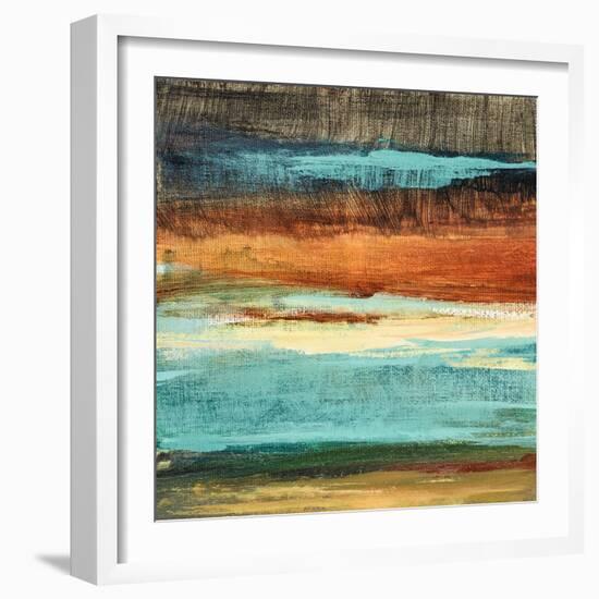 Rustic Sea Square II-Lanie Loreth-Framed Art Print