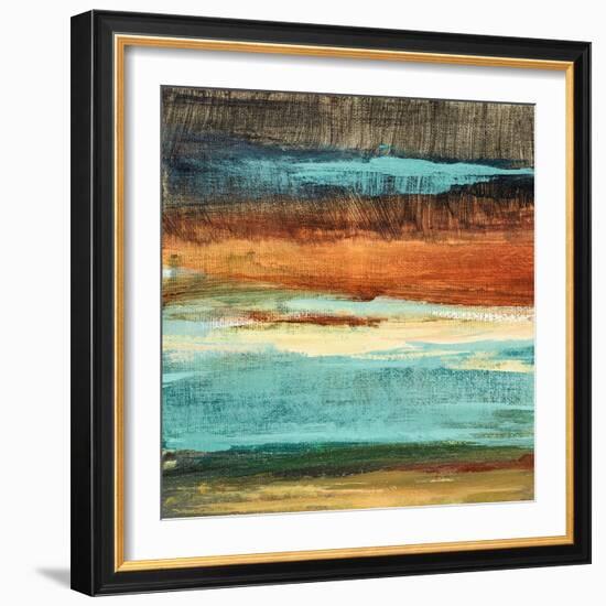 Rustic Sea Square II-Lanie Loreth-Framed Art Print