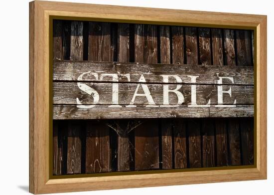 Rustic Stable Sign-Mr Doomits-Framed Premier Image Canvas