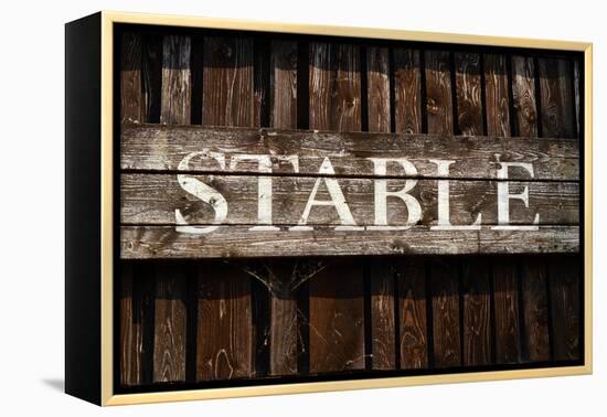 Rustic Stable Sign-Mr Doomits-Framed Premier Image Canvas