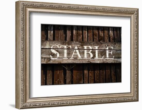 Rustic Stable Sign-Mr Doomits-Framed Photographic Print