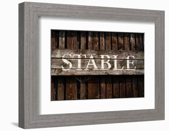 Rustic Stable Sign-Mr Doomits-Framed Photographic Print