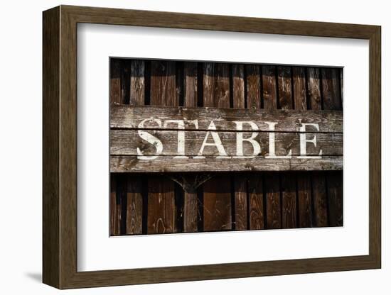 Rustic Stable Sign-Mr Doomits-Framed Photographic Print