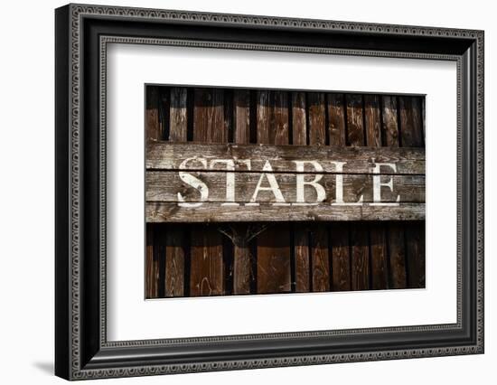 Rustic Stable Sign-Mr Doomits-Framed Photographic Print