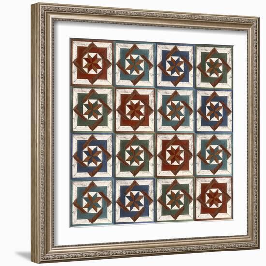 Rustic Star Wood Barn Quilt F-Jean Plout-Framed Giclee Print