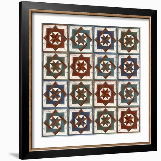 Rustic Star Wood Barn Quilt F-Jean Plout-Framed Giclee Print