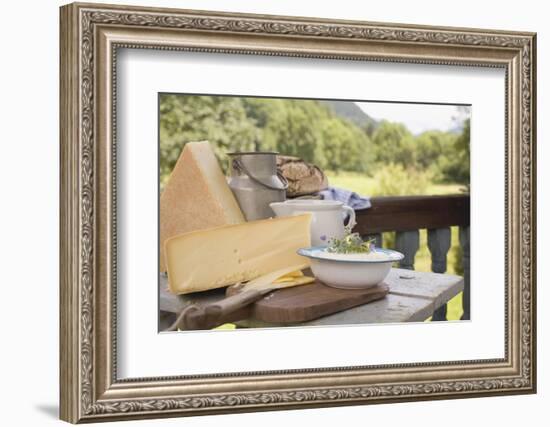 Rustic Still Life with Cheese, Quark, Milk and Bread-Eising Studio - Food Photo and Video-Framed Photographic Print