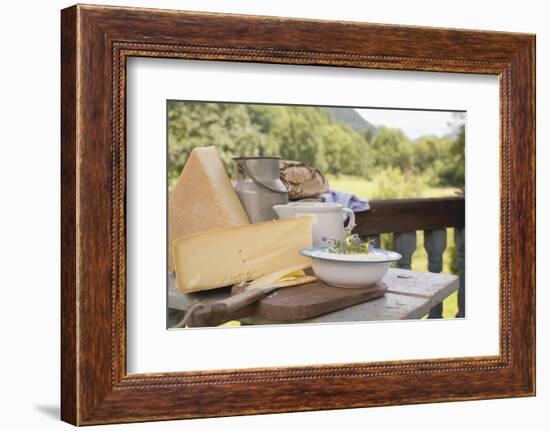 Rustic Still Life with Cheese, Quark, Milk and Bread-Eising Studio - Food Photo and Video-Framed Photographic Print