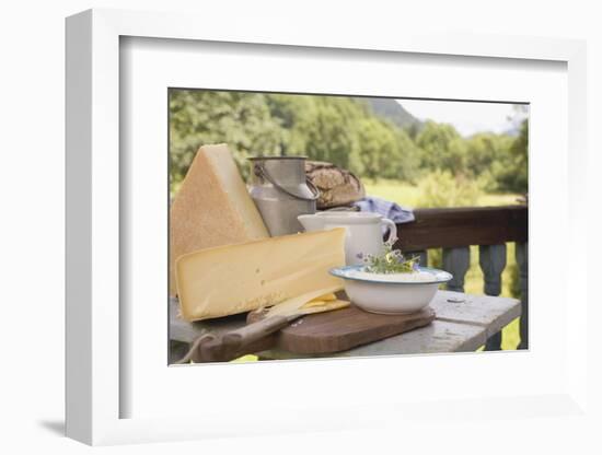 Rustic Still Life with Cheese, Quark, Milk and Bread-Eising Studio - Food Photo and Video-Framed Photographic Print