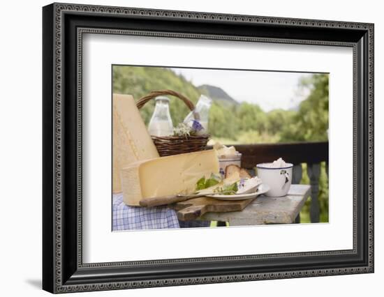 Rustic Still Life with Cheese, Quark, Milk and Bread-Eising Studio - Food Photo and Video-Framed Photographic Print