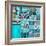 Rustic Teal Collage-Gail Peck-Framed Photo