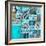 Rustic Teal Collage-Gail Peck-Framed Photo