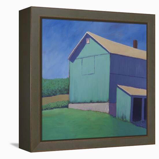 Rustic Teal-Carol Young-Framed Stretched Canvas