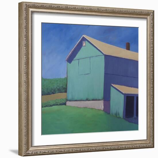 Rustic Teal-Carol Young-Framed Art Print