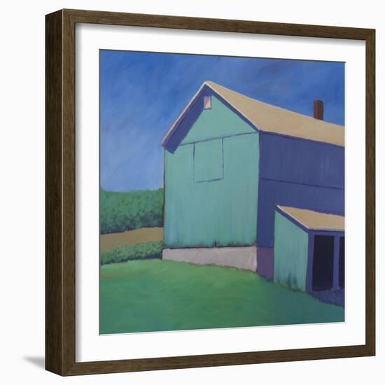 Rustic Teal-Carol Young-Framed Art Print