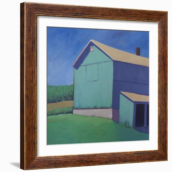 Rustic Teal-Carol Young-Framed Art Print