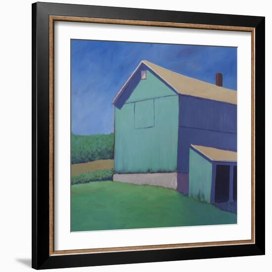 Rustic Teal-Carol Young-Framed Art Print