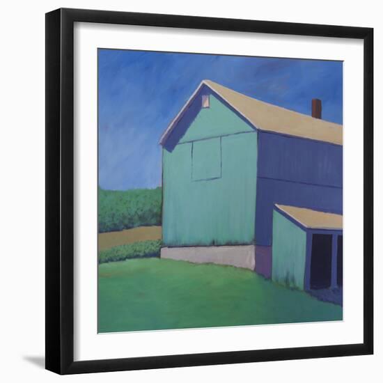 Rustic Teal-Carol Young-Framed Art Print