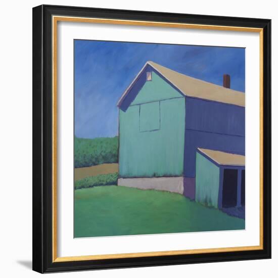 Rustic Teal-Carol Young-Framed Art Print