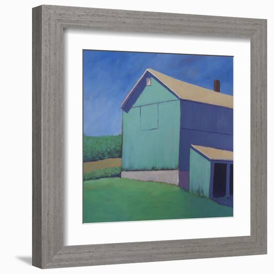 Rustic Teal-Carol Young-Framed Art Print