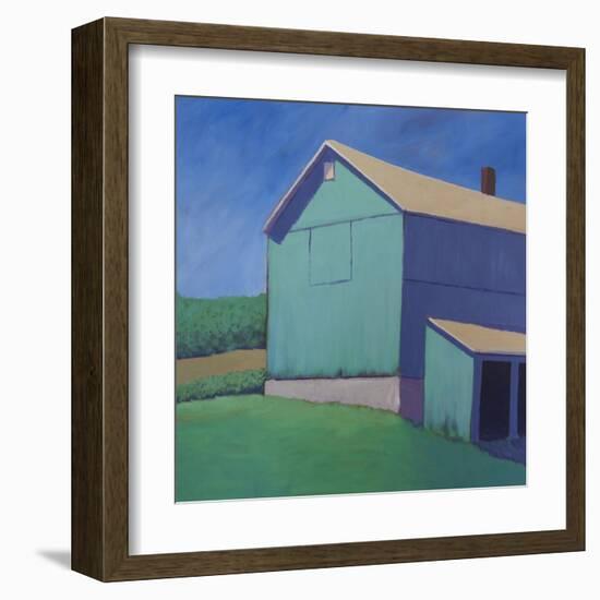 Rustic Teal-Carol Young-Framed Art Print