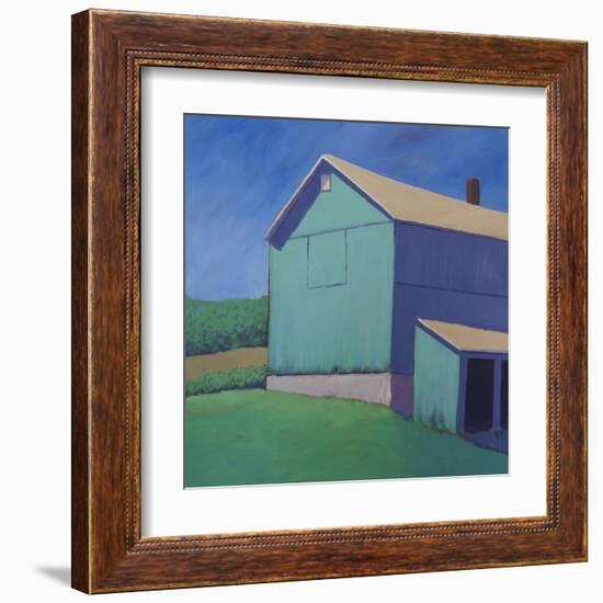 Rustic Teal-Carol Young-Framed Art Print