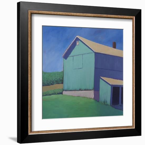 Rustic Teal-Carol Young-Framed Art Print