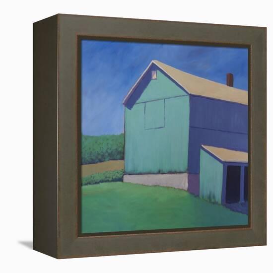 Rustic Teal-Carol Young-Framed Stretched Canvas